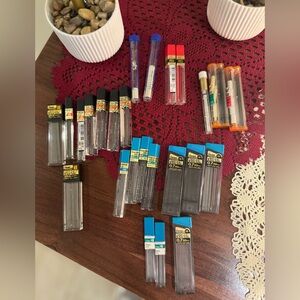Vintage lot of Pentel/ BIC/ Foray pencil leads and erasers